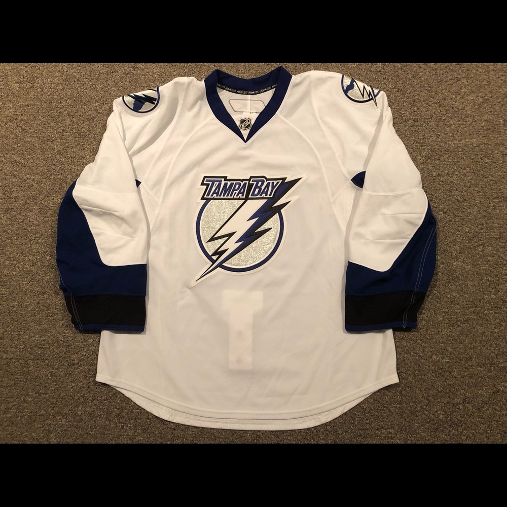 Tampa Bay Lightning - 2007-11 Blank Reebok Team-Issued Away Jersey sz 56 (XXL)